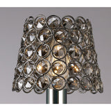 Clip-On Crystal Ring Lampshade - Black Chrome