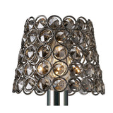 Clip-On Crystal Ring Lampshade - Black Chrome