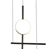 Cuba 4 Light Criss-Cross LED Bar Pendant Light  - Gold & Black