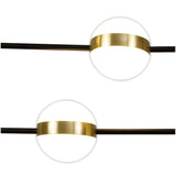 Cuba 4 Light Criss-Cross LED Bar Pendant Light  - Gold & Black