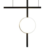 Cuba 4 Light Criss-Cross LED Bar Pendant Light  - Gold & Black