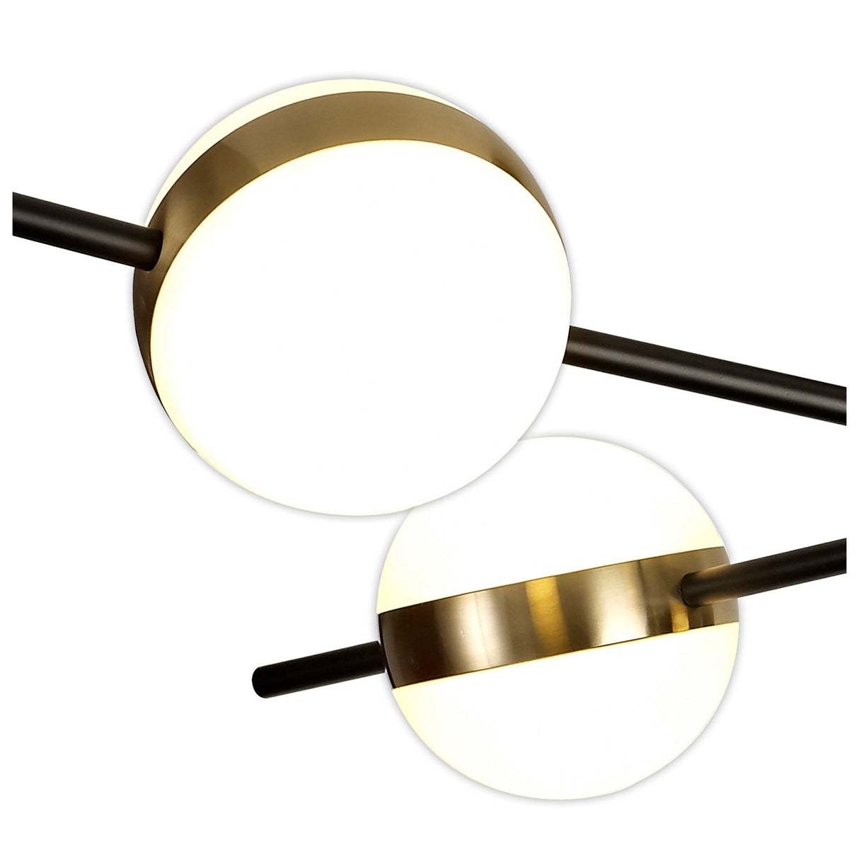 Cuba LED Semi-Flush Ceiling Light 32W 3000K – Gold & Black