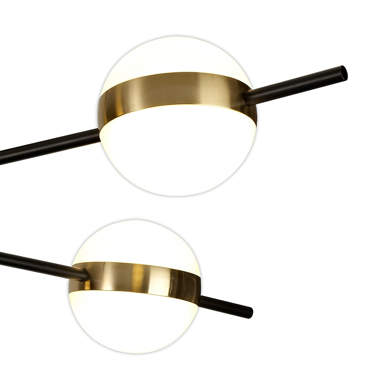 Cuba LED Semi-Flush Ceiling Light 32W 3000K – Gold & Black
