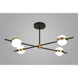 Cuba LED Semi-Flush Ceiling Light 32W 3000K – Gold & Black