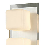 Cube 3 Light Bathroom Wall Lamp With Pull-Cord - Chrome