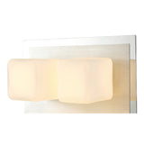 Cube 4 Light Bathroom Opal Glass Flush Ceiling Light - Polished Chrome