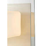 Cube 4 Light Bathroom Opal Glass Flush Ceiling Light - Polished Chrome