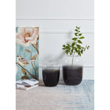 Culasi Glass Vase - Black & Clear
