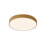Cumbuco II Round CCT LED Flush Ceiling Light 30W - Light Brown