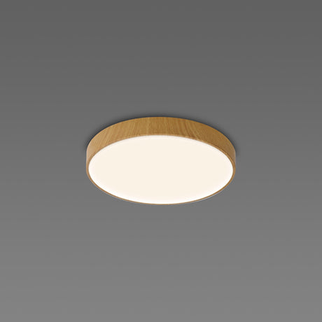 Cumbuco II Round CCT LED Flush Ceiling Light 30W - Light Brown