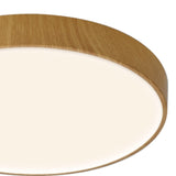 Cumbuco II Round CCT LED Flush Ceiling Light 40W - Light Brown