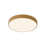 Cumbuco II Round CCT LED Flush Ceiling Light 40W - Light Brown
