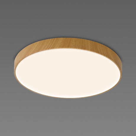 Cumbuco II Round CCT LED Flush Ceiling Light 50W - Light Brown