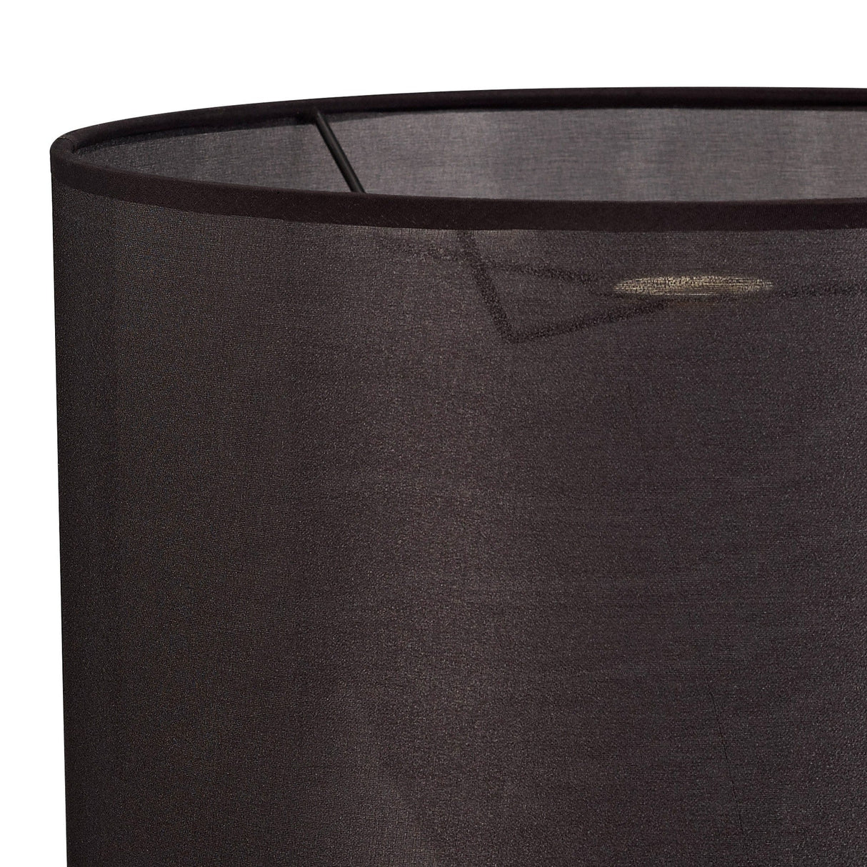Curino Small Round Fabric Lampshade - Black, 20 x 16cm