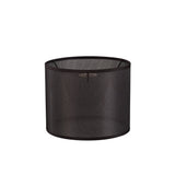 Curino Small Round Fabric Lampshade - Black, 20 x 16cm