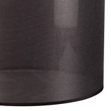 Curino Medium Round Fabric Lampshade - Black, 30 x 22cm