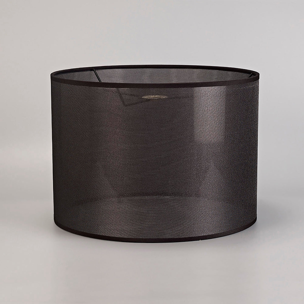 Curino Medium Round Fabric Lampshade - Black, 30 x 22cm