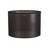 Curino Medium Round Fabric Lampshade - Black, 30 x 22cm