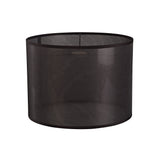 Curino Large Round Fabric Lampshade - Black, 35 x 25cm