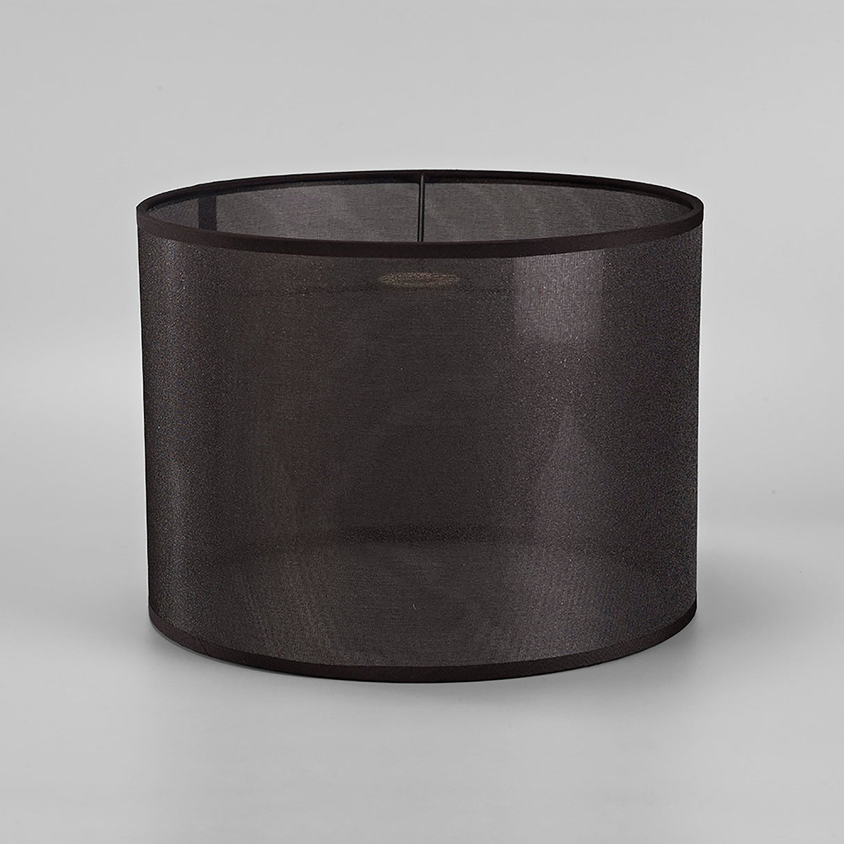 Curino Large Round Fabric Lampshade - Black, 35 x 25cm