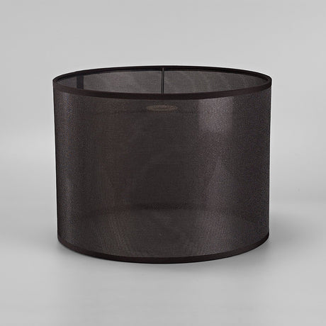 Curino Large Round Fabric Lampshade - Black, 35 x 25cm