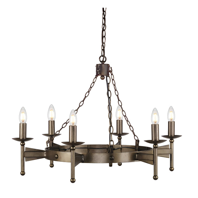 Cromwell 6 Light Chandelier - Old Bronze