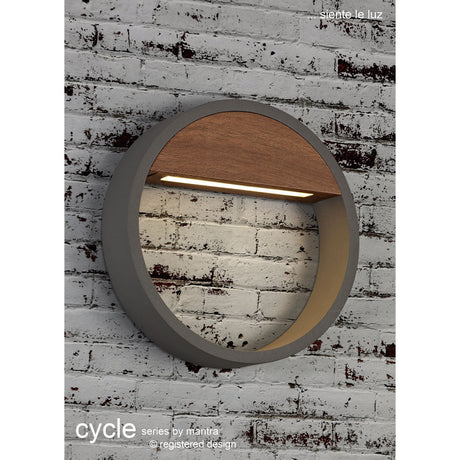 Cycle Small Outdoor LED Wall Light 10W 3000K - Dark Grey