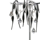 Cygnet 6 Light Crystal Table Lamp - Polished Chrome With Black Glass