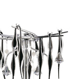 Cygnet 6 Light Crystal Table Lamp - Polished Chrome With Black Glass