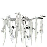 Cygnet 6 Light Crystal Table Lamp - Polished Chrome With White Glass