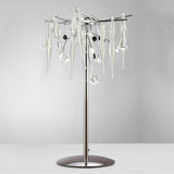 Cygnet 6 Light Crystal Table Lamp - Polished Chrome With White Glass