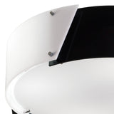 Dakota Small 4 Light Flush Ceiling Light - Black & White