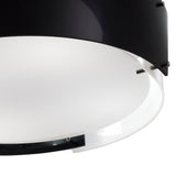 Dakota Small 4 Light Flush Ceiling Light - Black & White