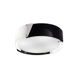 Dakota Small 4 Light Flush Ceiling Light - Black & White