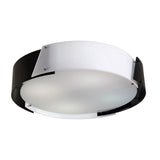 Dakota Large 4 Light Flush Ceiling Light - Black & White