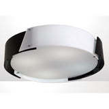 Dakota Large 4 Light Flush Ceiling Light - Black & White