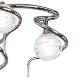 Dali 70cm Telescopic 6 Light Chandelier/Semi-Flush - Polished Chrome