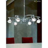 Dali 70cm Telescopic 6 Light Chandelier/Semi-Flush - Polished Chrome