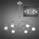 Dali 70cm Telescopic 6 Light Chandelier/Semi-Flush - Polished Chrome