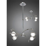 Dali 58cm Telescopic 4 Light Chandelier/Semi-Flush - Polished Chrome