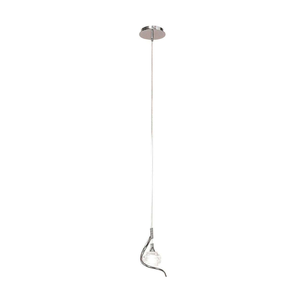 Dali 12cm 1 Light Pendant Light - Polished Chrome