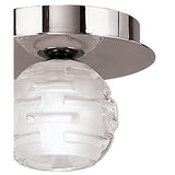 Dali 1 Light Flush Ceiling Light - Polished Chrome