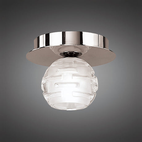 Dali 1 Light Flush Ceiling Light - Polished Chrome
