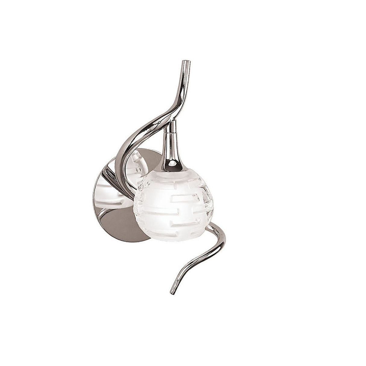 Dali 1 Light Wall Light With Switch - Polished Chrome