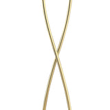 The Dali 2 Light Floor Lamp in polished brass features two slim, gold-tone metal rods crossing in the center against a white background, forming an elegant X shape.