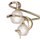 Dali 58cm Telescopic 4 Light Chandelier/Semi-Flush - Polished Brass
