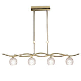 Dali Telescopic 4 Light Suspension Light/Semi-Flush - Polished Brass