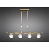 Dali Telescopic 4 Light Suspension Light/Semi-Flush - Polished Brass