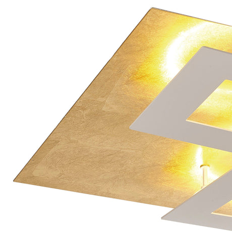 Dalia Flush Ceiling Light LED 3000K 48W - Gold/White