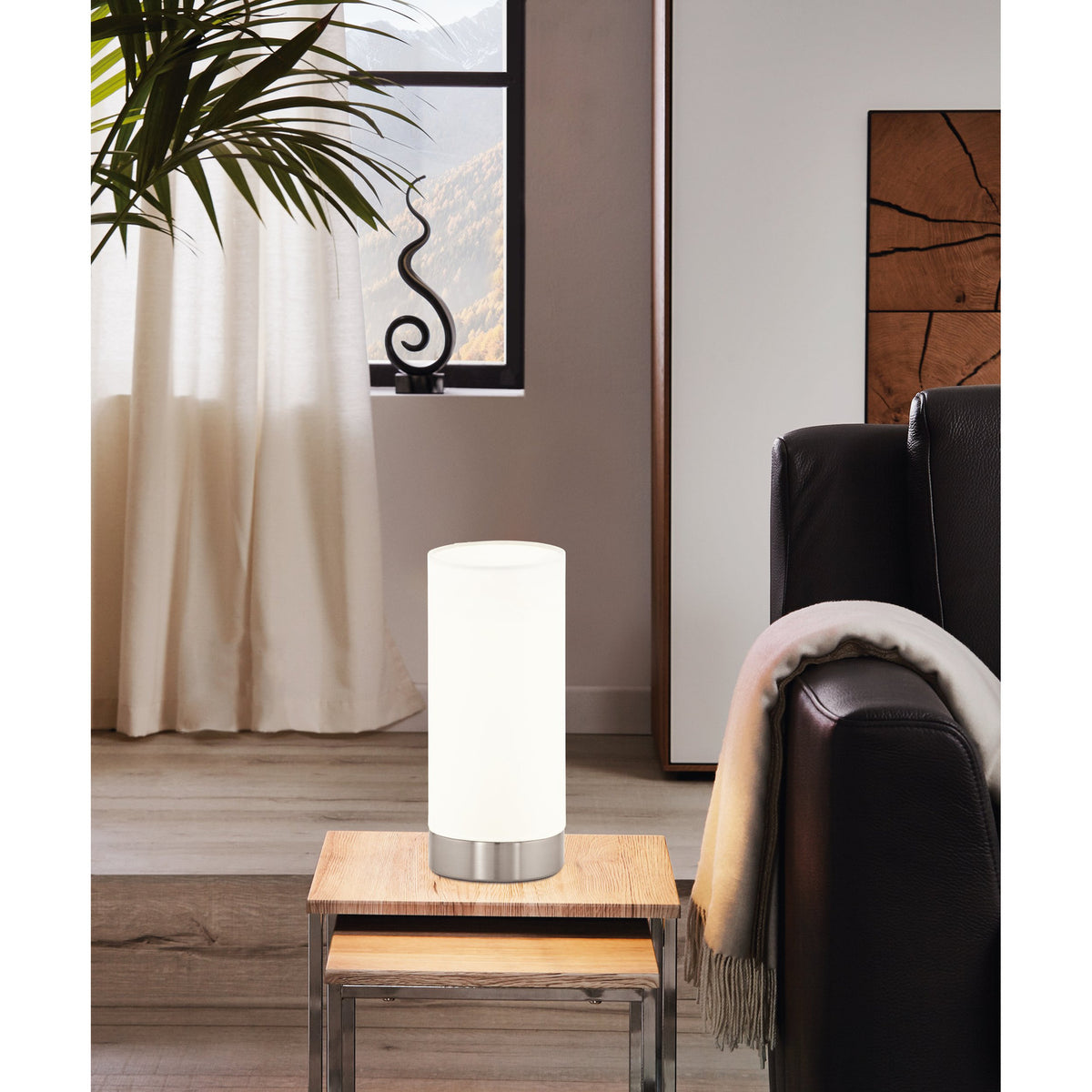 Damasco 1 Table Lamp 21.5cm - Satin Nickel